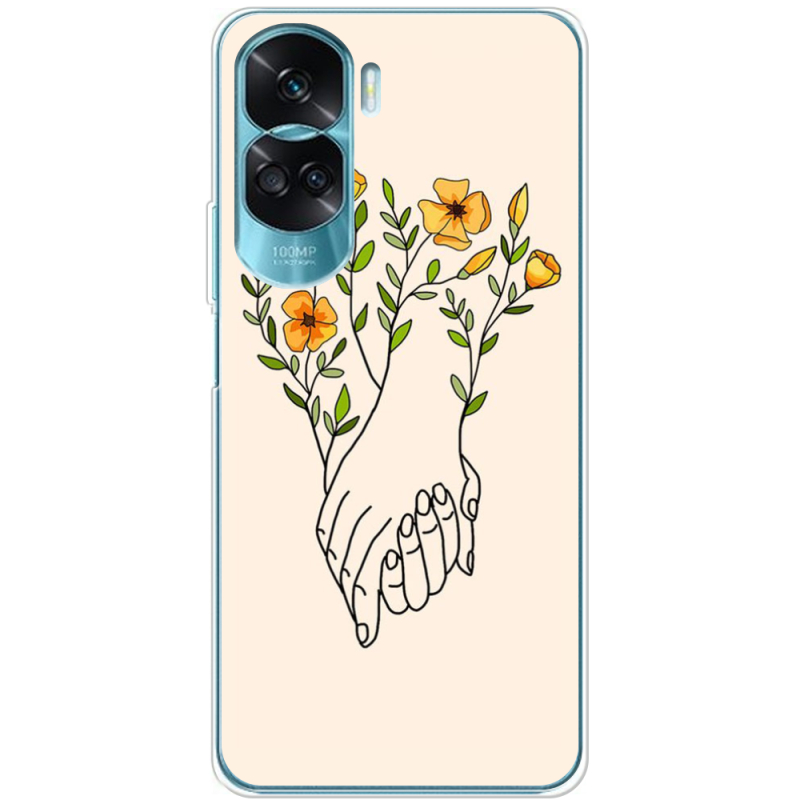 Чехол BoxFace Huawei Honor 90 Lite Flower Hands