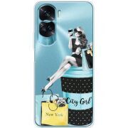 Прозрачный чехол BoxFace Huawei Honor 90 Lite City Girl