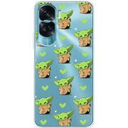 Прозрачный чехол BoxFace Huawei Honor 90 Lite Pattern Baby Yoda