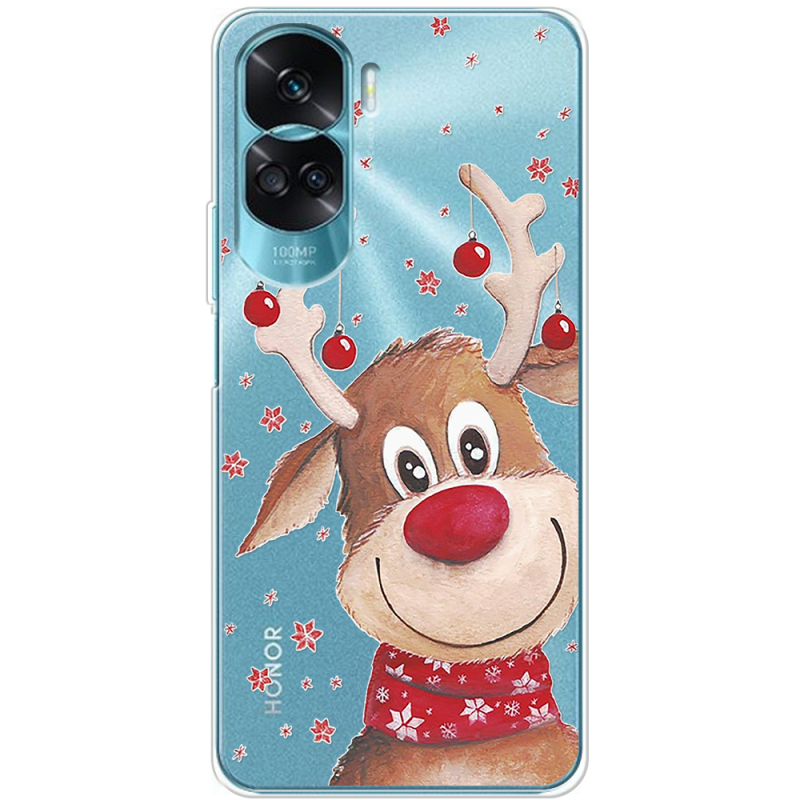 Прозрачный чехол BoxFace Huawei Honor 90 Lite Winter Deer