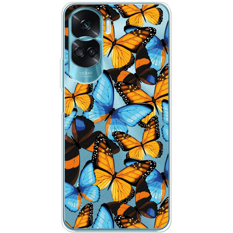 Прозрачный чехол BoxFace Huawei Honor 90 Lite Butterfly Morpho