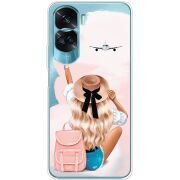 Прозрачный чехол BoxFace Huawei Honor 90 Lite Travel Girl