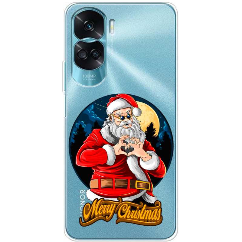 Прозрачный чехол BoxFace Huawei Honor 90 Lite Cool Santa