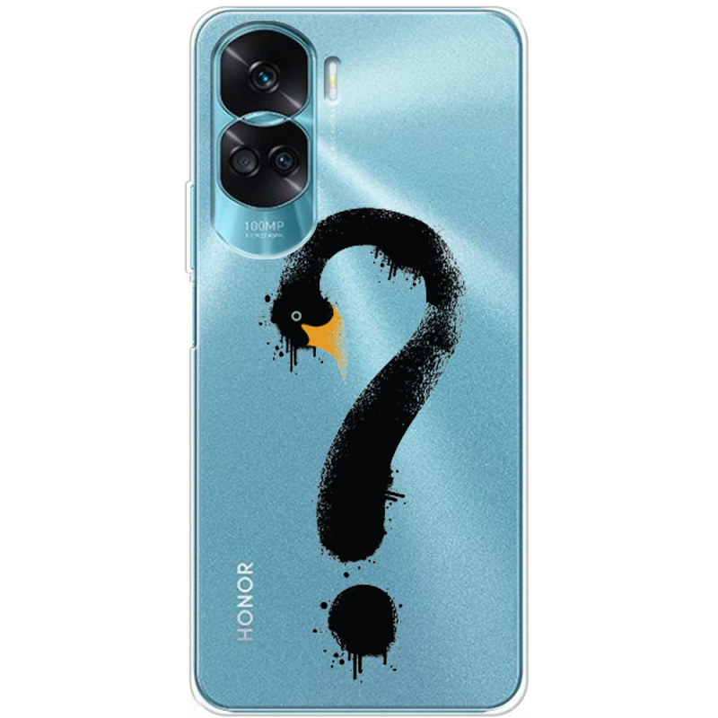 Прозрачный чехол BoxFace Huawei Honor 90 Lite Swan question