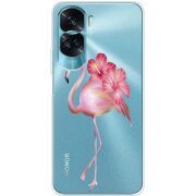 Прозрачный чехол BoxFace Huawei Honor 90 Lite Floral Flamingo