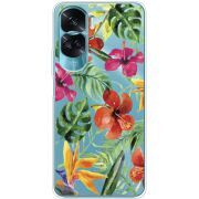 Прозрачный чехол BoxFace Huawei Honor 90 Lite Tropical Flowers