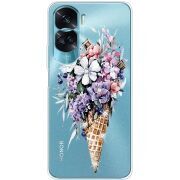 Чехол со стразами Huawei Honor 90 Lite Ice Cream Flowers