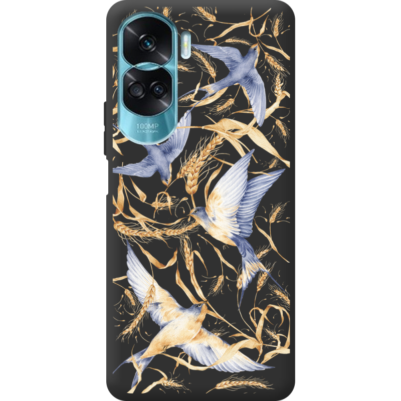 Черный чехол BoxFace Huawei Honor 90 Lite Ластівки