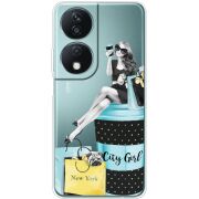 Прозрачный чехол BoxFace Honor X7b City Girl