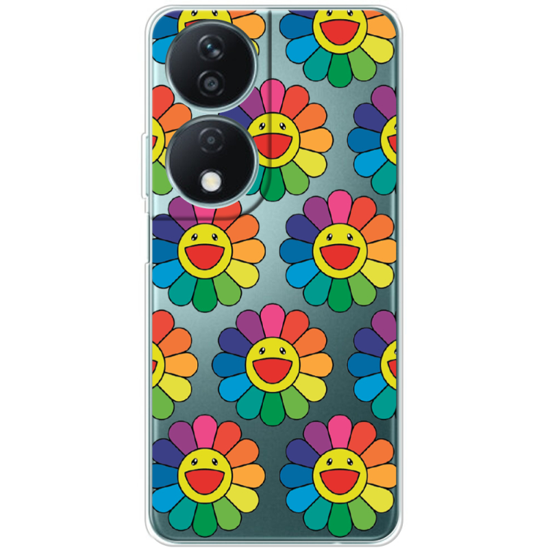 Прозрачный чехол BoxFace Honor X7b Hippie Flowers