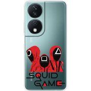 Прозрачный чехол BoxFace Honor X7b siquid game люди в красном