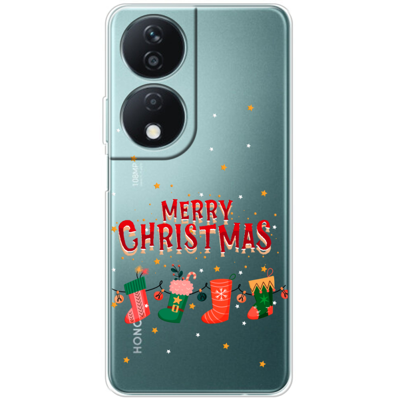 Прозрачный чехол BoxFace Honor X7b Merry Christmas