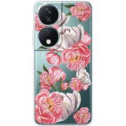 Прозрачный чехол BoxFace Honor X7b Peony Watercolor Style