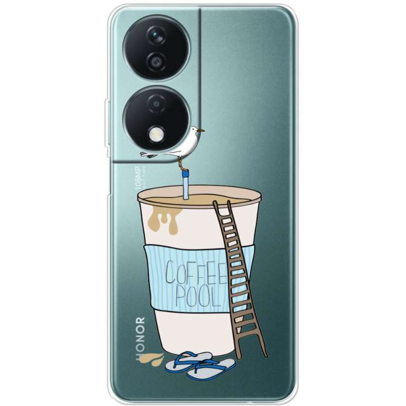 Прозрачный чехол BoxFace Honor X7b Segull in Cofee Pool