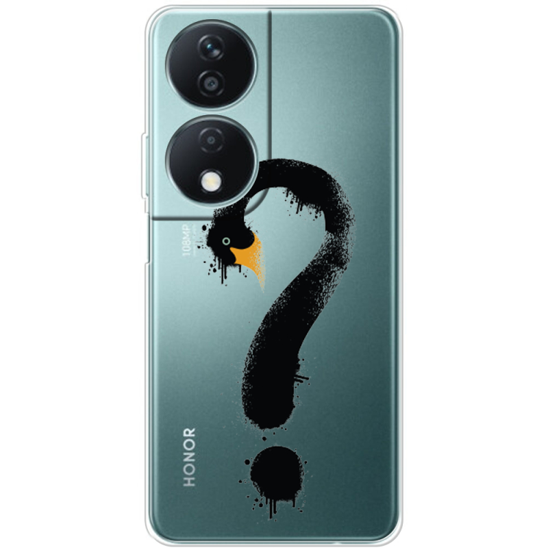 Прозрачный чехол BoxFace Honor X7b Swan question