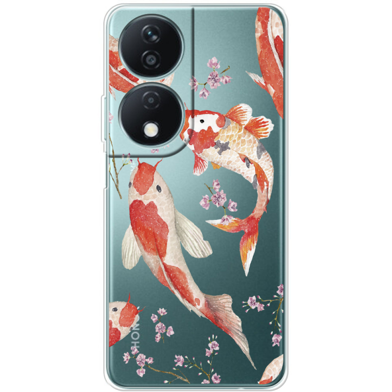 Прозрачный чехол BoxFace Honor X7b Japanese Koi Fish