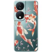 Прозрачный чехол BoxFace Honor X7b Japanese Koi Fish