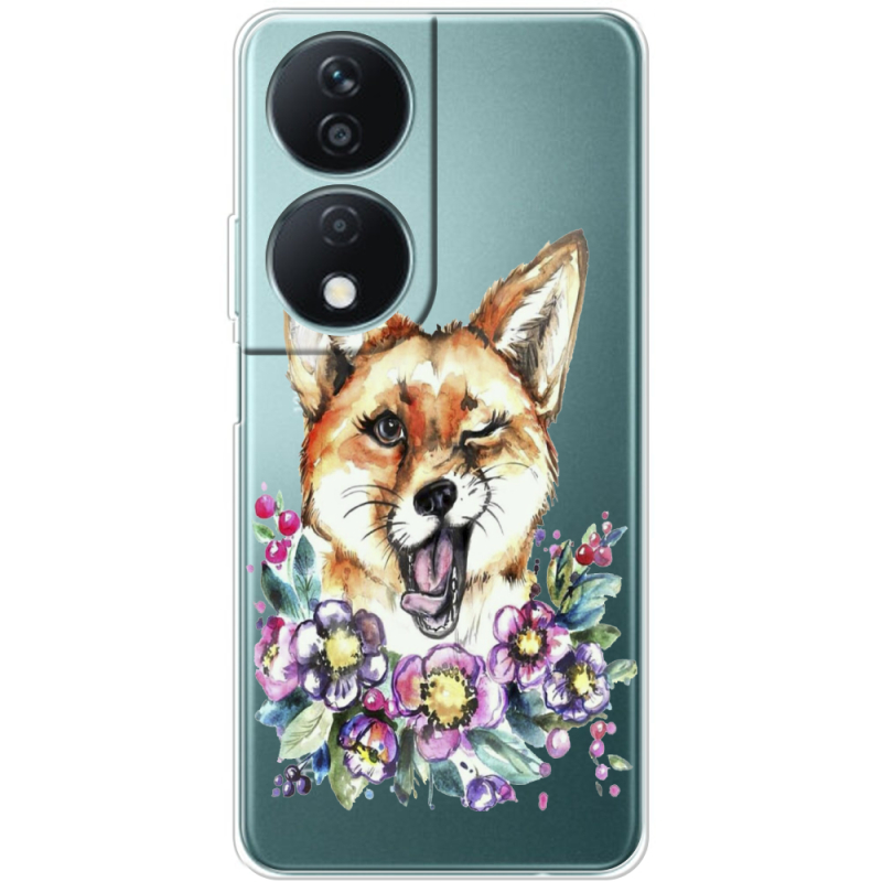 Прозрачный чехол BoxFace Honor X7b Winking Fox