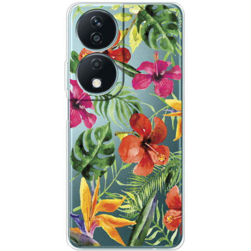 Прозрачный чехол BoxFace Honor X7b Tropical Flowers