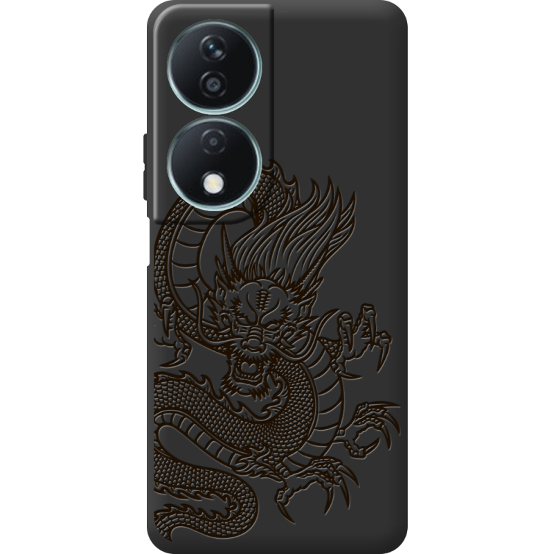 Черный чехол BoxFace Honor X7b Chinese Dragon