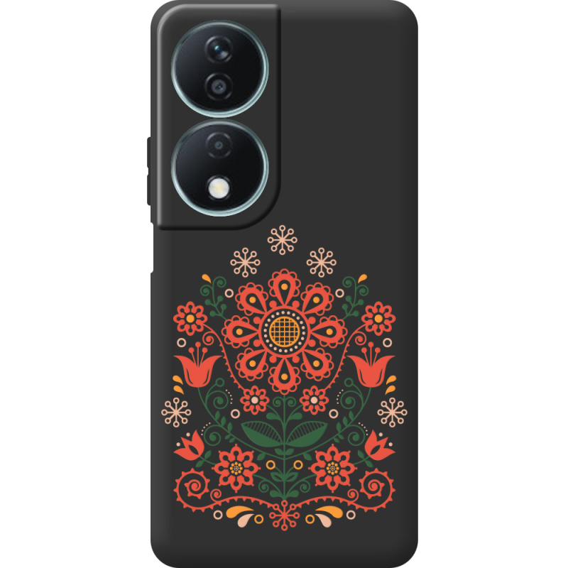 Черный чехол BoxFace Honor X7b Ukrainian Ornament