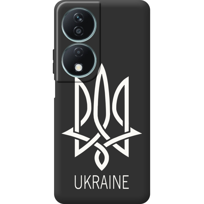 Черный чехол BoxFace Honor X7b Тризуб монограмма ukraine
