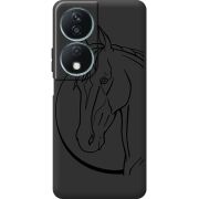 Черный чехол BoxFace Honor X7b Horse