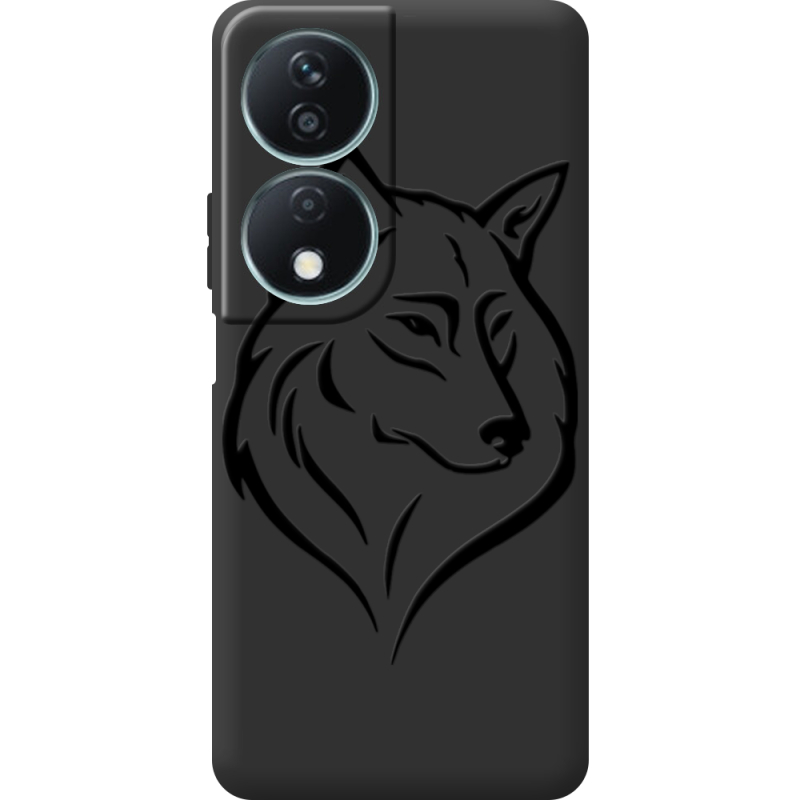 Черный чехол BoxFace Honor X7b Wolf