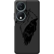 Черный чехол BoxFace Honor X7b Wolf and Raven