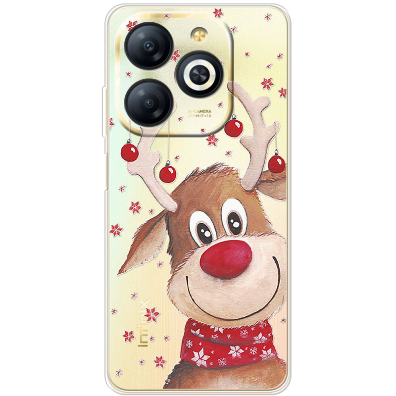 Прозрачный чехол BoxFace Infinix Smart 8 Winter Deer