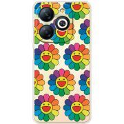 Прозрачный чехол BoxFace Infinix Smart 8 Hippie Flowers