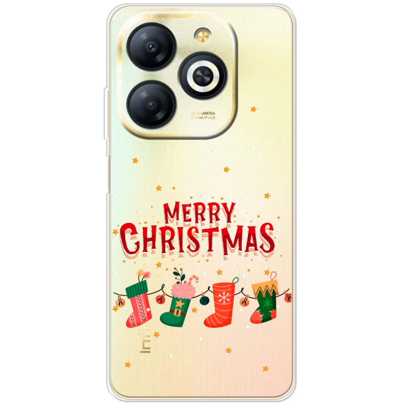 Прозрачный чехол BoxFace Infinix Smart 8 Merry Christmas