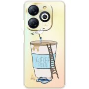 Прозрачный чехол BoxFace Infinix Smart 8 Segull in Cofee Pool