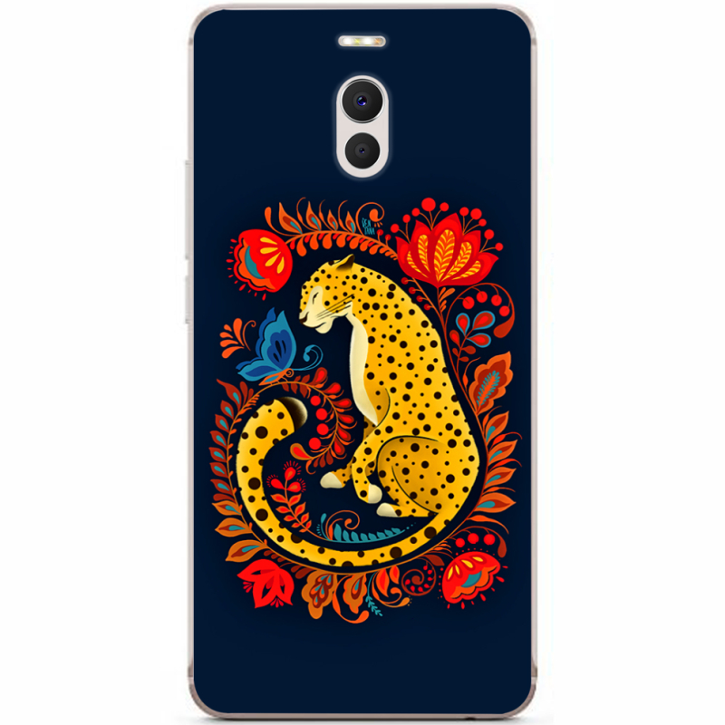 Чехол Uprint Meizu M6 Note Petrykivka Leopard