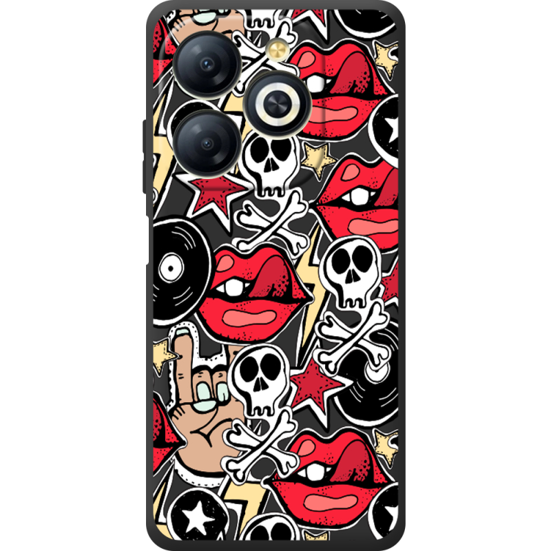 Черный чехол BoxFace Infinix Smart 8 Rock Graffiti