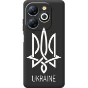 Черный чехол BoxFace Infinix Smart 8 Тризуб монограмма ukraine