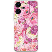 Чехол BoxFace Tecno POVA Neo 3 Pink Peonies