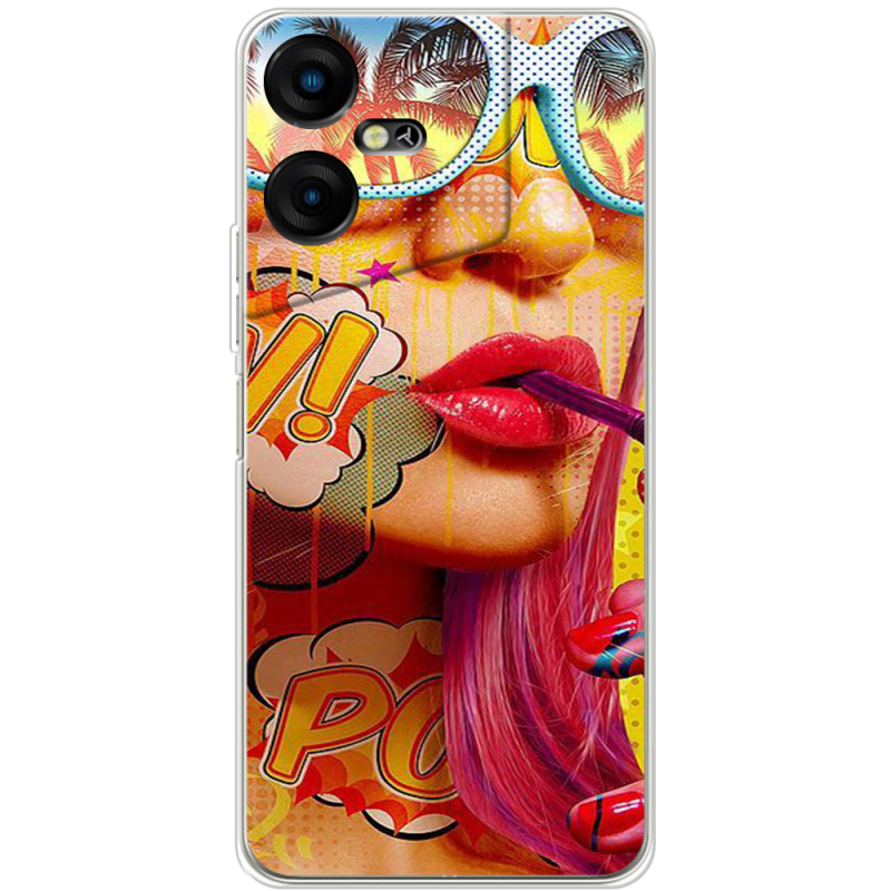 Чехол BoxFace Tecno POVA Neo 3 Yellow Girl Pop Art