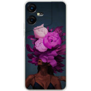 Чехол BoxFace Tecno POVA Neo 3 Exquisite Purple Flowers