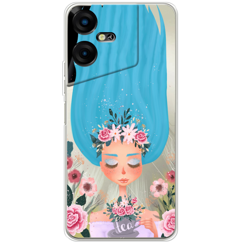 Прозрачный чехол BoxFace Tecno POVA Neo 3 Blue Hair