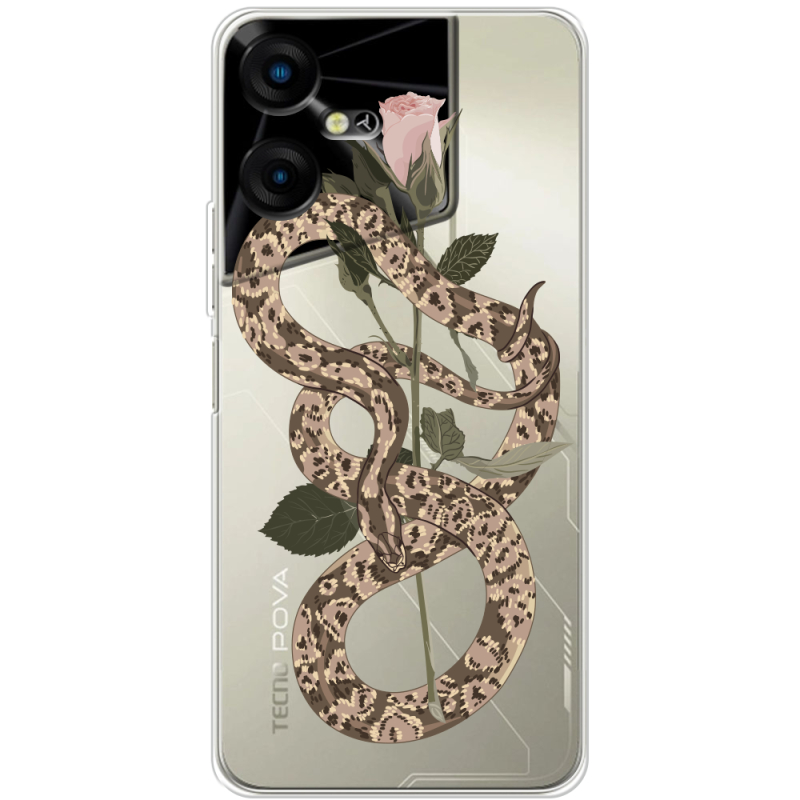 Прозрачный чехол BoxFace Tecno POVA Neo 3 Glamor Snake