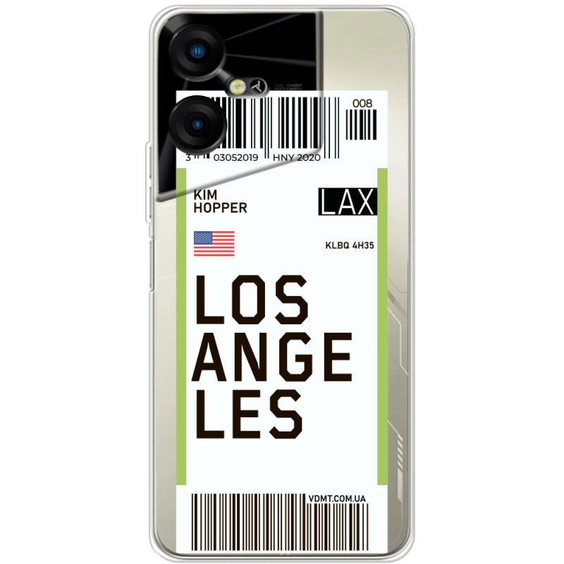 Прозрачный чехол BoxFace Tecno POVA Neo 3 Ticket Los Angeles