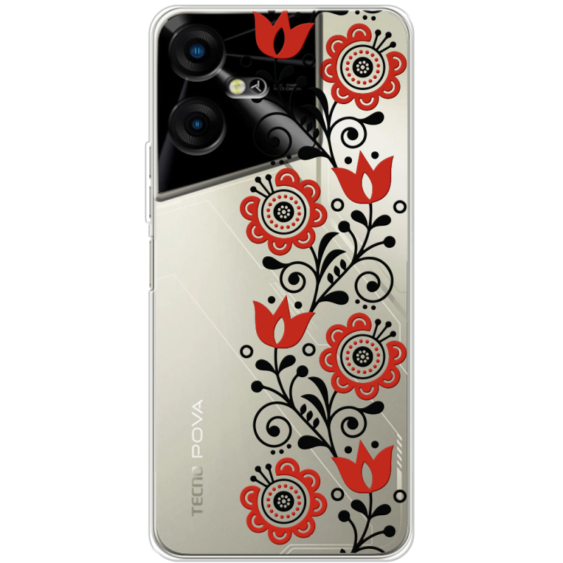 Прозрачный чехол BoxFace Tecno POVA Neo 3 Ethno Ornament