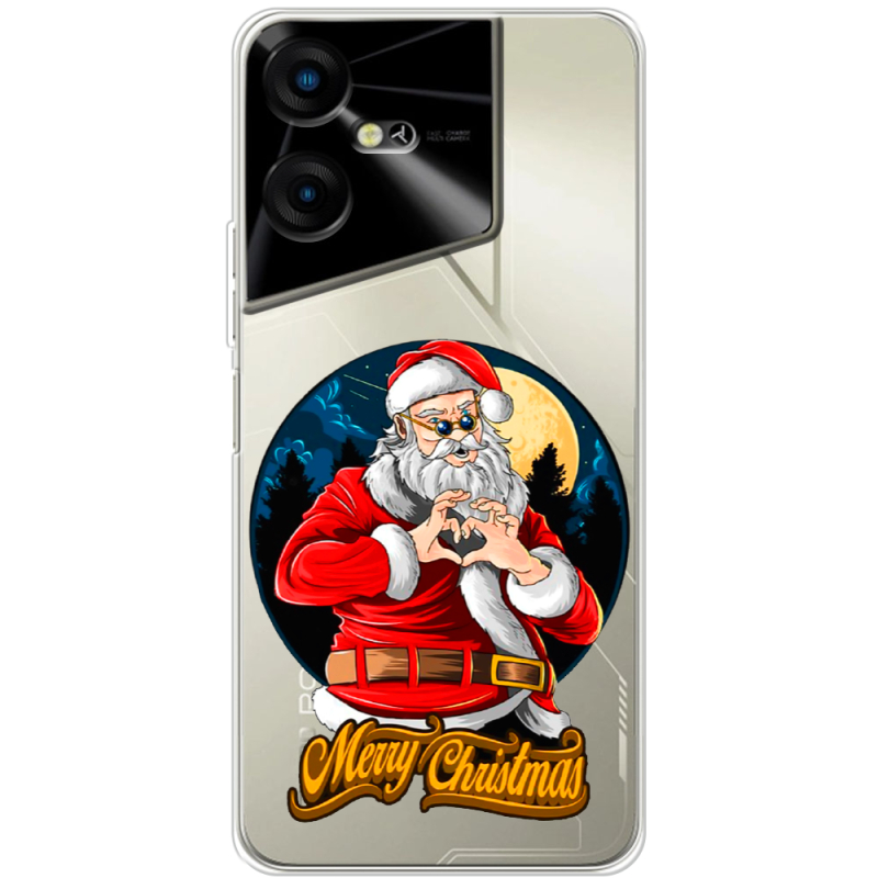 Прозрачный чехол BoxFace Tecno POVA Neo 3 Cool Santa