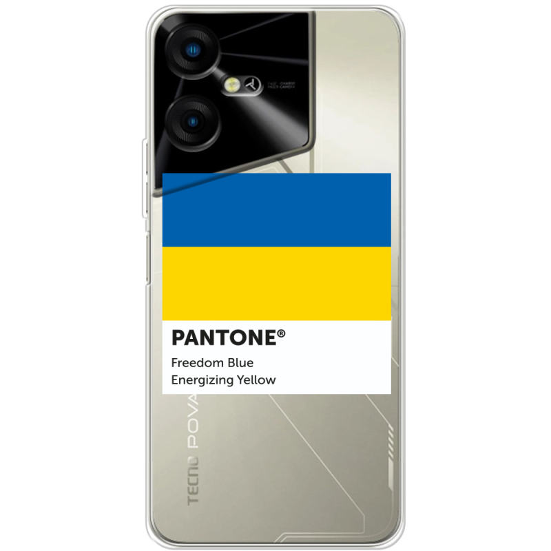 Прозрачный чехол BoxFace Tecno POVA Neo 3 Pantone вільний синій