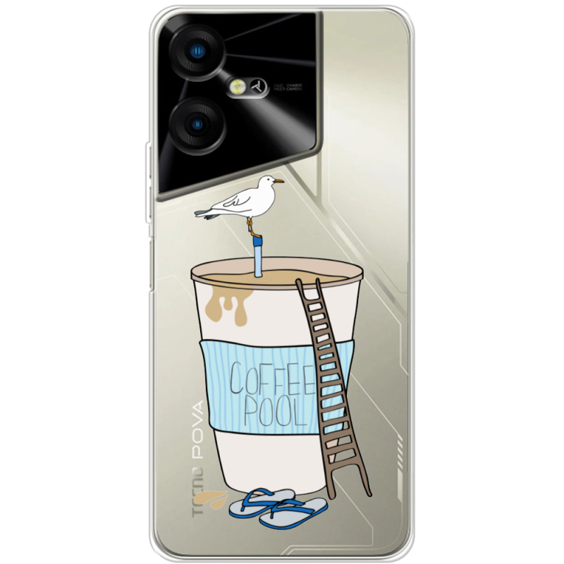 Прозрачный чехол BoxFace Tecno POVA Neo 3 Segull in Cofee Pool