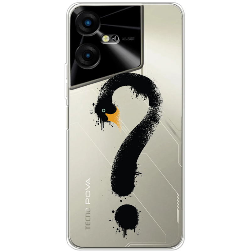 Прозрачный чехол BoxFace Tecno POVA Neo 3 Swan question