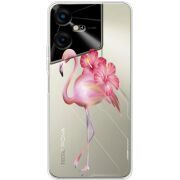 Прозрачный чехол BoxFace Tecno POVA Neo 3 Floral Flamingo