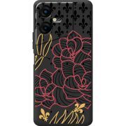 Черный чехол BoxFace Tecno POVA  Neo 3 FranceFlowers