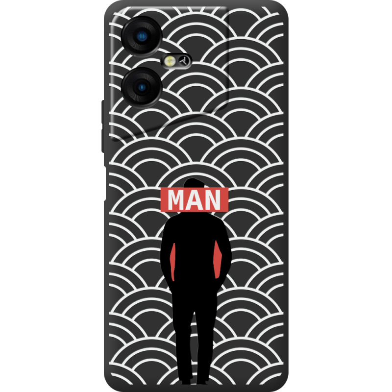 Черный чехол BoxFace Tecno POVA  Neo 3 Man Pattern